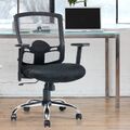 Bürostuhl Ergonomischer 360° Drehstuhl, Schreibtischstuhl mit Mesh Netz Schwarz