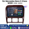 Für Mercedes-Benz S-Klasse W220 6+128GB Android 13 Autoradio GPS Navi AM Player