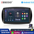 Android 13 64GB 9" Autoradio Kamera+ GPS Navi für Mercedes Benz Smart Fortwo 453