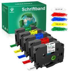 5x Kompatibel Schriftband für Brother P-Touch PT H100R H105 H100LB 1010 TZe-231