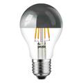 LED Filament Kopfspiegel Silber Birnenform A60 7W = 60W E27 806lm warmweiß 2700K