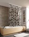 Duschrollo Mosaik grau incl.Alu-Kassette, weiß  134/128x240 cm Kleine Wolke