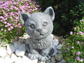 Steinfigur Katze,157/1 Gartenfigur Gartendeko Geschenk Figur Steinguss Tierfigur