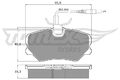 TOMEX Brakes Bremsbelagsatz, Scheibenbremse TX 10-441 für CITROËN PEUGEOT