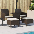 Gartensofa 2-Sitzer Mit Tisch Hockern Gartenmöbel Gartenbank Poly Rattan Vidaxl