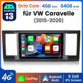 Carplay Autoradio Für VW Transporter T6 Multivan Caravelle GPS Navi 4+64G 8-Kern