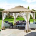 Faltpavillon 3x3m Pavillon Wasserdicht UV Gartenpavillon Partyzelt mit Moskitone