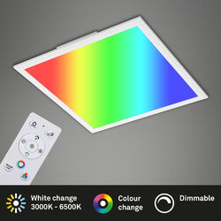 LED Panel Dimmbar Fernbedienung CCT RGB flach 4 Größen schwarz weiß Briloner