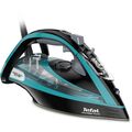 Tefal FV9844 Ultimate Pure Dampfbügeleisen schwarz/türkis Durilium-Bügelsohle