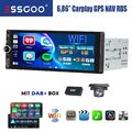 DAB+ Autoradio 2+32G Carplay 1 DIN Android 13 GPS Nav RDS WIFI Bluetooth SWC Kam