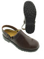 Trucker Clogs Leder Sandale LKW Arbeitsschuhe Sicherheitsschuhe mit Stahlkappe