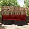 Garten Lounge Set mit Kissen Gartensofa Ecksofa Gartenmöbel Poly Rattan vidaXL