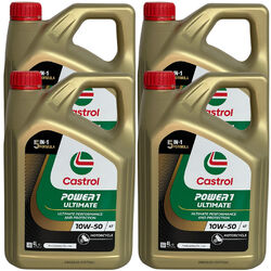 4x4 Liter Castrol Power 1 Racing 4T 10W-50 Motorradöl 10W50 API SN - JASO MA2