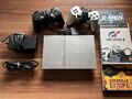 Sony Playstation 2 Slim Konsole + 3 Spiele & 2 Controller (Silber PS2)