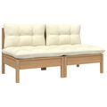 Homgoday 2-Sitzer-Gartensofa mit Kissen Sofa  Gartensofa Set Sitzbank A0V0