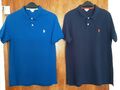 U.S. Polo ASSN. Since 1890, 2 Poloshirts Größe L, dunkelblau und königsblau