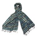 CODELLO Schal Scarf 100% Wolle Wool ca 182cm Grün Green Blau Blue Herbst Streife