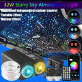 PRO 32W Auto Kfz RGBW LED Sternenhimmel Meteor Star Twinkle Lichtfaser Glasfaser