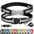 Personalisiert Katzenhalsband Reflektierend Nylon Welpenhalsband mit Name Gravur