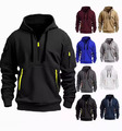 Herren Casual Sweatshirt mit Kapuze und Kapuze Pullover mit Reißverschluss