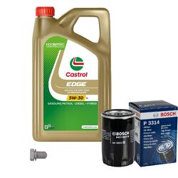 BOSCH Ölfilter 5 L Castrol EDGE FST 5W-30 LL für VW Golf V 1.6 2.0