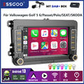 Für VW Golf 5 6 Passat B6 Polo 7'' Carplay Android 13 Autoradio DAB+ GPS Navi BT