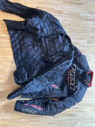 FLM Motorradjacke Damen,Gr. XS/34, schwarz, mit herausnehmbarer Innenjacke