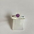 Silberring aus 925 Silber mit echtem Amethyst, Gr. 46 bis Gr. 64