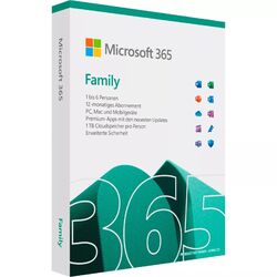 Microsoft Office 365 Family (6 User / 1 Jahr) PC / MAC Download Lizenz ESD