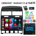 9" DAB+ Autoradio 4+64G Android13 Carplay Für VW Touareg 2003-2010 GPS KAM BT FM