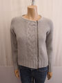 LORENA ANTONIAZZI Cashmere Strickjacke Gr.38 I44 100% Kaschmir Grau Zopfmuster