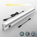 LED Unterbaulampe 8W Leuchte Küche 230V 55cm Schrank schwenkbar Schalter silber