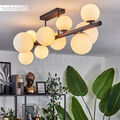 Moderne Decken Lampe Flur Leuchte Glas weiß Schlaf Wohn Zimmer Raum Kugelleuchte