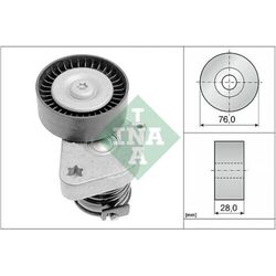 1x Riemenspanner, Keilrippenriemen Schaeffler INA 534 0081 30 passend für