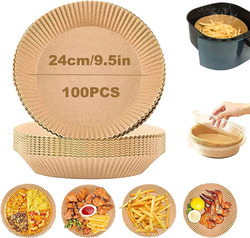 Yonghang Backpapier Für Heißluftfritteuse 24Cm XXL Airfryer Antihaft-Einweg