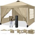 Pavillon 3x3 m Pop Up Faltpavillon Wasserdicht Gartenzelt Partyzelt UV Pavillion