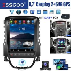 DAB+ Android 13 Carplay Autoradio GPS 64G Kamera Für Opel Astra J Buick Excelle