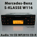 Original Mercedes W116 Radio Audio 10 CD MF2910 CD-R S-Klasse V116 RDS Autoradio