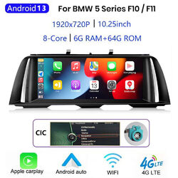 10.25" Android 14 Autoradio GPS Navi DAB+ 6+64GB 4G WIFI für BMW 5er F10/F11 CIC