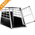 B-Ware Alu Hundetransportbox L Rückwand 90° Transportbox Auto