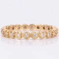 Gr. 54 - Vintage Memory Memoire Damenring 0,22 ct. Brillant Gelbgold 585/14K