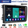 DAB+ Android 13 Carplay Autoradio GPS Navi Für VW GOLF 5 6  Polo Skoda Passat B6