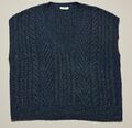 Peter Hahn m. Wolle Alpaka Weste 52 Zopfmuster Pullunder Strick Pullover 6897