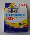 DYMO 40913 Original D1 Schriftband schwarz auf weiß 9 mm x 7 m Beschriftung OVP