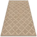 Outdoor Teppich Balkon Wetterfest Terrasse Beige Marokkanisches Muster 80x120