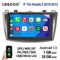 9" Android 13 32G Carplay Autoradio Für Mazda 3 2010-2013 GPS NAVI FM RDS BT SWC