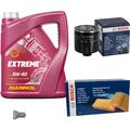 BOSCH Inspektionspaket 5 L MANNOL Extreme 5W-40 für VW Golf IV 1.4 16V 1.6 Seat