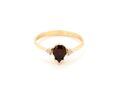 Natürlich Red Garnet Und Diamanten Edelstein Ring Massiv 14k Gelbgold