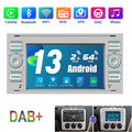 DAB+ 64G Android 13 Autoradio Carplay Navi Für Ford Focus C S Max Transit Fiesta