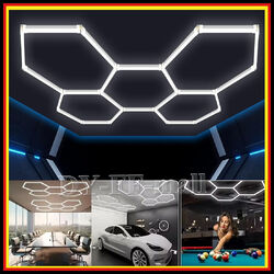 5x Hexagon LED Lampe Röhren Werkstatt Garage Wand Decken Leuchte Beleuchtung DE